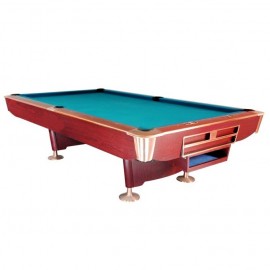 High Standard Strong Legs 8FT 9FT Solid Wood& Stone Slate Billiard Pool Table for Club Indoor Entertainment