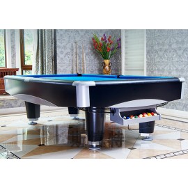 8FT 9FT Solid Wood& Stone Slate Billiard Pool Table for Club Indoor Entertainment