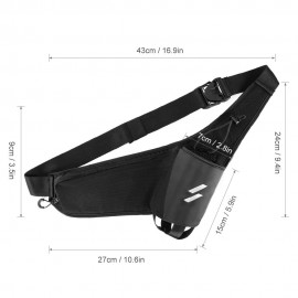 Outdoor Sports Hydration Belt Waist Pack Crossbody Sling Pack Running Climbing Hiking Cycling Gym Fitness Marathon Waist Hip Bag