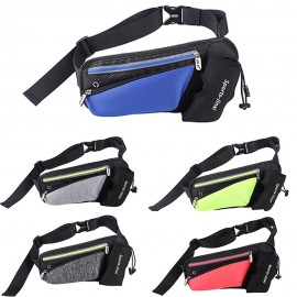 Unisex Waist Bag Waterproof Large Capacity Adjustable Strap Zipper Reflective Stripe Climbing Hiking Sports Bag Waist Pack