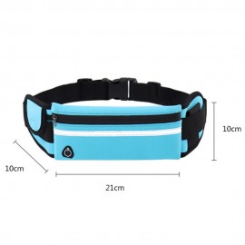 Running Waist Bag with Bottle Holder Sports Travel Portable Gym Bag Hold Water for Men Women (Black)