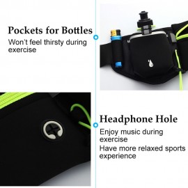 Waist Bag Running Belt with Water Bottles Phone Bag Waterproof for Sport Fitness