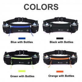 Waist Bag Running Belt with Water Bottles Phone Bag Waterproof for Sport Fitness