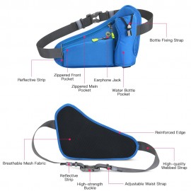 Sports Hydration Belt Bag Running Belt Waist Pack Bum Bag with Water Bottle Holder for Men Women Running Cycling Hiking Walking