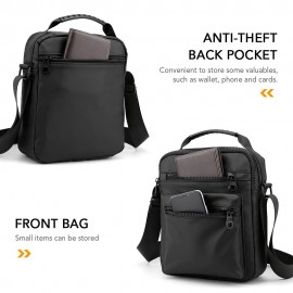 Men Sling Bag Single Shoulder Bag Crossbody Bag Wear-Resistant Oxford Bag Adjustable Strap Shoulder Bag