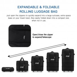 Expandable Suitcase Bag Foldable Rolling Luggage Bag for Travel Business