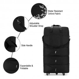 Expandable Suitcase Bag Foldable Rolling Luggage Bag for Travel Business