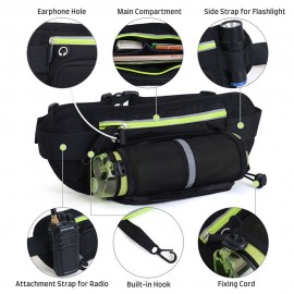 Running Waist Belt Bag Bum Bag with Water Bottle Holder for Sports Cycling Jogging Climbing Hiking Dog Walking Traveling