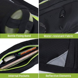 Running Waist Belt Bag Bum Bag with Water Bottle Holder for Sports Cycling Jogging Climbing Hiking Dog Walking Traveling