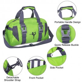 Fitness Bag Large Storage Travel Bag Crossbody Sports Bag Single Shoulder Nylon Bag Gym Bag with Detachable Shoulder Strap