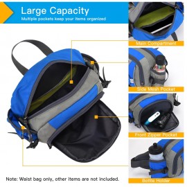 Waist Bag Fanny Pack Hip Bum Bag with Water Bottle Holder for Men Women for Outdoor Running Hiking Cycling Traveling