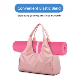 Fitness Bag Yoga Mat Bag with Shoes Compartment Women Men Training Shoulder Bag Exercise Sling Bag Travel Bag