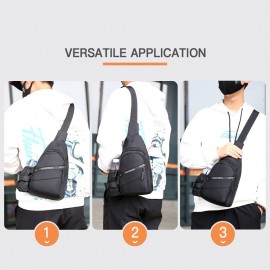 Men Water Repellent Sling Bag Ultra Light Crossbody Pack with Adjustable Shoulder Strap Chest Bag Shoulder Daypack for Outdoor Sports Hiking Cycling Mountaineering Travelling