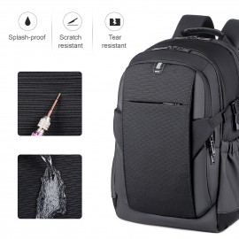 Laptop Backpack Water Resistant Business Travel Bag with USB Charging Port Anti-Theft College School Computer Backpack Travel Casual Hiking Daypack 17 Inch Computer