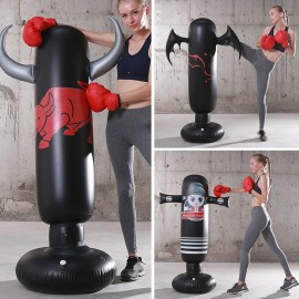 5.2ft Inflatable PVC Boxing Bag Inflatable Punching Bag Fitness Boxing Target Bag