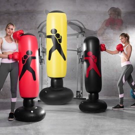 5.2ft Inflatable PVC Boxing Bag Inflatable Punching Bag Fitness Boxing Target Bag