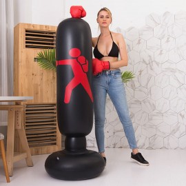 5.2ft Inflatable PVC Boxing Bag Inflatable Punching Bag Fitness Boxing Target Bag