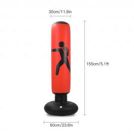 Fitness Punching Bag Inflatable Punching Bag Stand Boxing Bag Toy PVC Indoor Punching Tower Bag