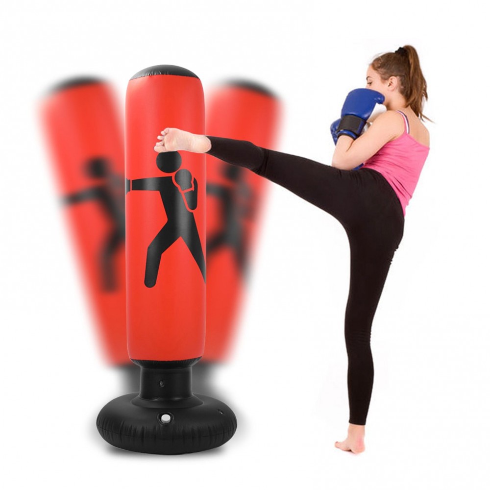 Fitness Punching Bag Inflatable Punching Bag Stand Boxing Bag Toy PVC Indoor Punching Tower Bag