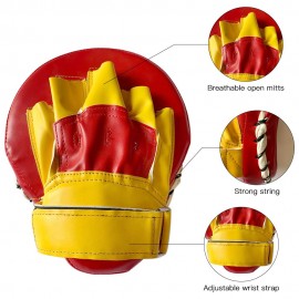 1 Pair Curved Boxing Punching Mitts Target Pads for Kickboxing Muay Thai Martial Arts Training