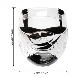 Boxing Helmet Guard Clear Face Guard Detachable High Impact Resistant Protective Helmet