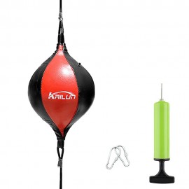 Boxing Speed Ball PU Leather MMA Muay Thai Training Striking Bag Kit Boxing Punch Ball  with Inflator Pump