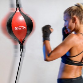 Boxing Speed Ball PU Leather MMA Muay Thai Training Striking Bag Kit Boxing Punch Ball  with Inflator Pump