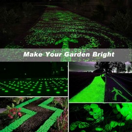 300Pcs Glowing Rocks Outdoor Glow Decorative Stones Garden Yard Lawn Luminous Pebbles