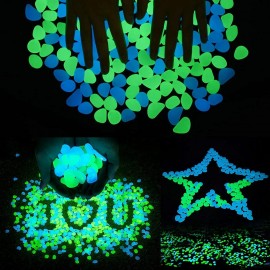 300Pcs Glowing Rocks Outdoor Glow Decorative Stones Garden Yard Lawn Luminous Pebbles