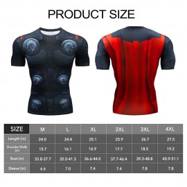 Fitness Quick-drying T-shirt 3D Printed T-shirts Men Shirts Cosplay Costume Male Clothing