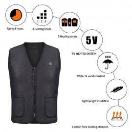 Fashion Men Women Electric Heated Vest Heating Waistcoat Thermal Warm Outdoor Coat Winter USB Heater