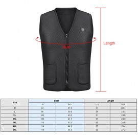 Fashion Men Women Electric Heated Vest Heating Waistcoat Thermal Warm Outdoor Coat Winter USB Heater