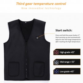 Fashion Men Women Electric Heated Vest Heating Waistcoat Thermal Warm Outdoor Coat Winter USB Heater