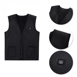 Fashion Men Women Electric Heated Vest Heating Waistcoat Thermal Warm Outdoor Coat Winter USB Heater