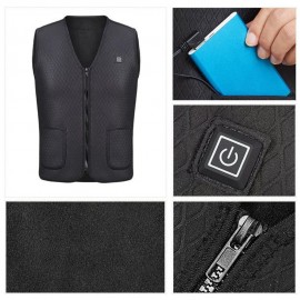 Fashion Men Women Electric Heated Vest Heating Waistcoat Thermal Warm Outdoor Coat Winter USB Heater