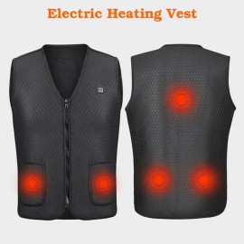 Fashion Men Women Electric Heated Vest Heating Waistcoat Thermal Warm Outdoor Coat Winter USB Heater