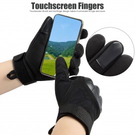 Full Finger Knuckle Gloves Touchscreen Anti-slip Motorbike Sports Training Outdoor Cycling Gloves