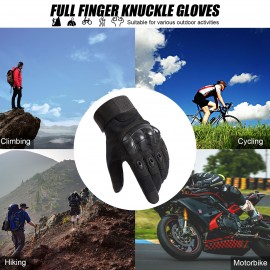 Full Finger Knuckle Gloves Touchscreen Anti-slip Motorbike Sports Training Outdoor Cycling Gloves