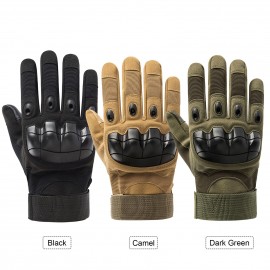 Full Finger Knuckle Gloves Touchscreen Anti-slip Motorbike Sports Training Outdoor Cycling Gloves