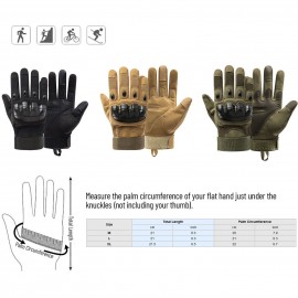 Full Finger Knuckle Gloves Touchscreen Anti-slip Motorbike Sports Training Outdoor Cycling Gloves