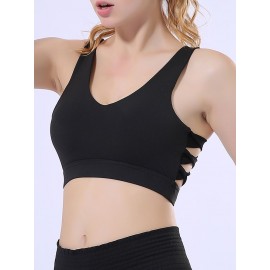 Woman Sports Bra Quick Dry Push-up Shockproof Padded Crop-Top Cute Tank-Top Underwear Yoga Workout Fitness Running