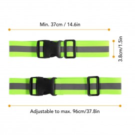 Elastic Reflective Running Belt High-visibility Elastic Night Safety Waist Belt Band for Outdoor Sport Running Cycling Jogging Walking