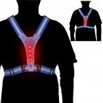 High Visibility LED Reflective Vest Night Safety Belt Gear for Running Cycling Walking Motorcycle