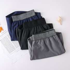 Men Sport Shorts Elastic Waist Pocket Towel Loop Running Basketball Gym Athletic Loose Fit Quick-dry Casusal Shorts