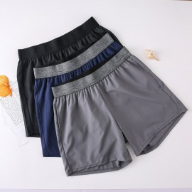 Men Sport Shorts Elastic Waist Pocket Towel Loop Running Basketball Gym Athletic Loose Fit Quick-dry Casusal Shorts