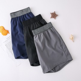 Men Sport Shorts Elastic Waist Pocket Towel Loop Running Basketball Gym Athletic Loose Fit Quick-dry Casusal Shorts