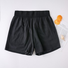 Men Sport Shorts Elastic Waist Pocket Towel Loop Running Basketball Gym Athletic Loose Fit Quick-dry Casusal Shorts