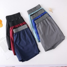 Men Sport Shorts Elastic Waist Pocket Towel Loop Running Basketball Gym Athletic Loose Fit Quick-dry Casusal Shorts