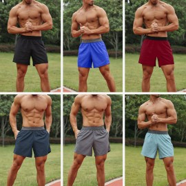 Men Sport Shorts Elastic Waist Pocket Towel Loop Running Basketball Gym Athletic Loose Fit Quick-dry Casusal Shorts