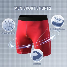 Men Sport Shorts Elastic Bodycon Quick-dry Athlete Fitness Gym Yoga Shorts